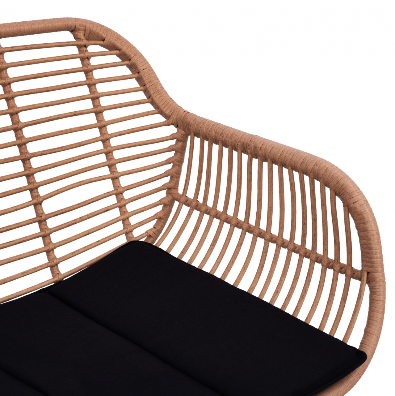 Set metallic for outdoor spaces 4 pieces Allegra HM5460 Wicker in beige color [7]
