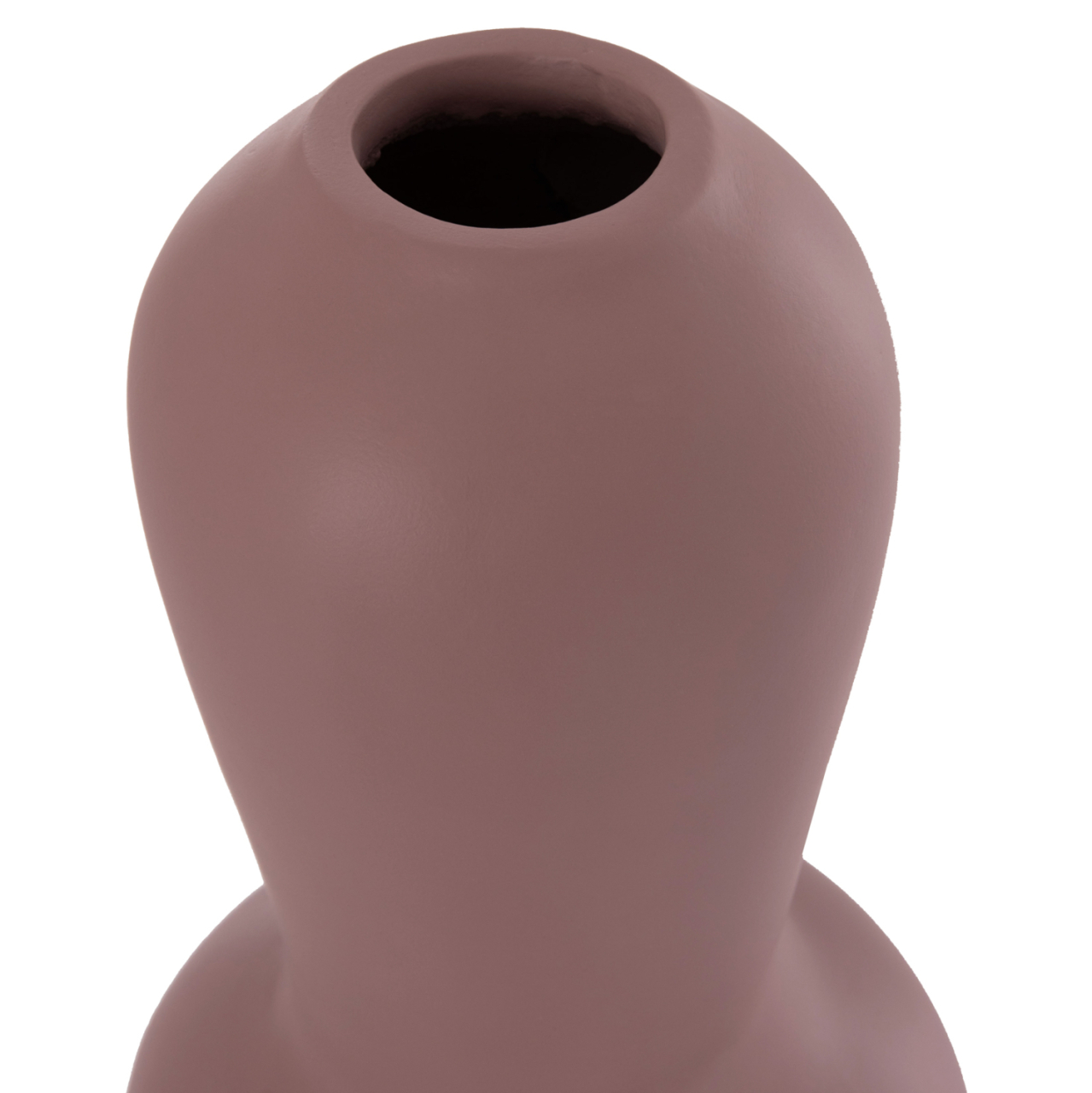 SET OF 2 TABLE DECORATIVE VASES CHELIN HM21144 TERRACOTTA IN BLACK and PURPLE [3]