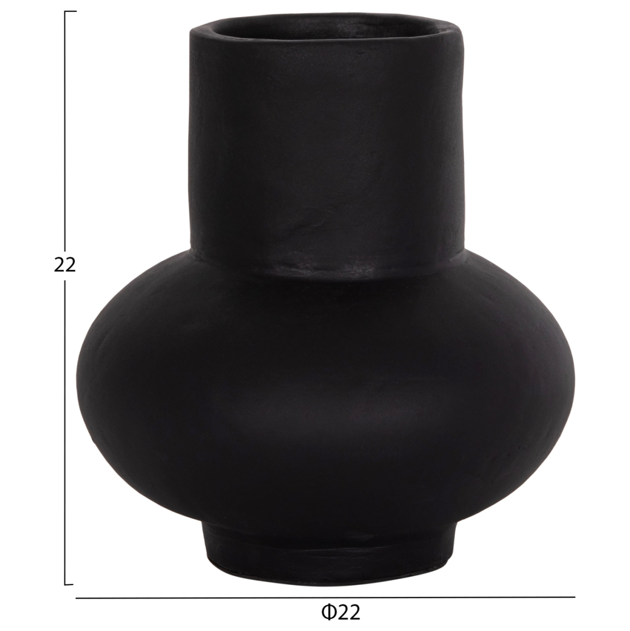 SET OF 3 TABLE DECORATIVE VASES LEKKAN HM21142.01 TERRACOTTA IN WHITE and BLACK [4]