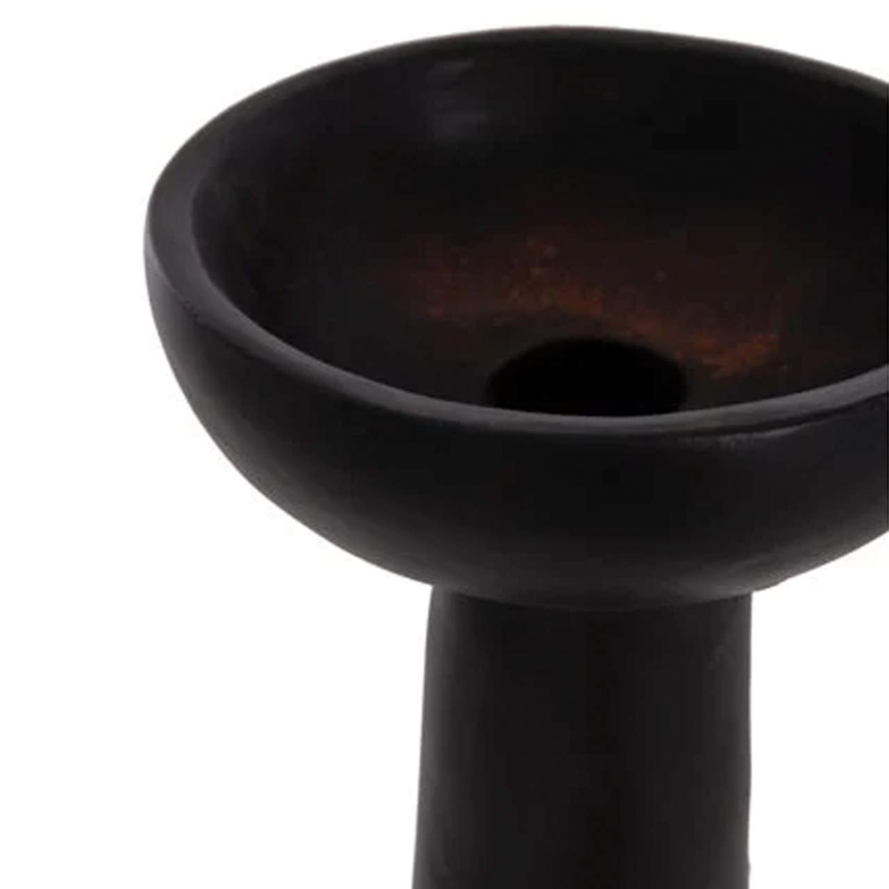 SET OF 3 TABLE DECORATIVE VASES LEKKAN HM21142.02 TERRACOTTA IN WHITE and BLACK [5]