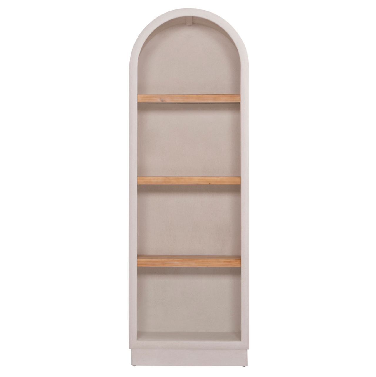 SHELF RACK SERIES SANTORINI HM18045 MDF IN OFF-WHITE-SHELVES MADE OF FIR WOOD IN NATURAL COLOR 60x38.5x179Hcm. [3]