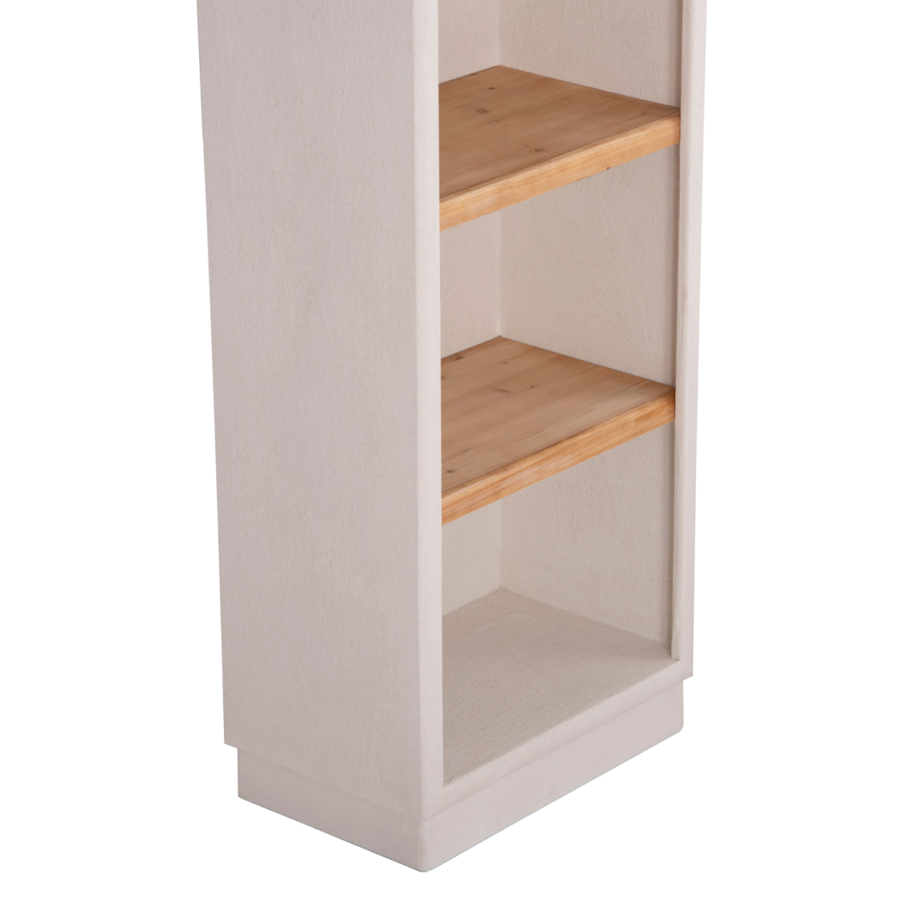 SHELF RACK SERIES SANTORINI HM18045 MDF IN OFF-WHITE-SHELVES MADE OF FIR WOOD IN NATURAL COLOR 60x38.5x179Hcm. [8]