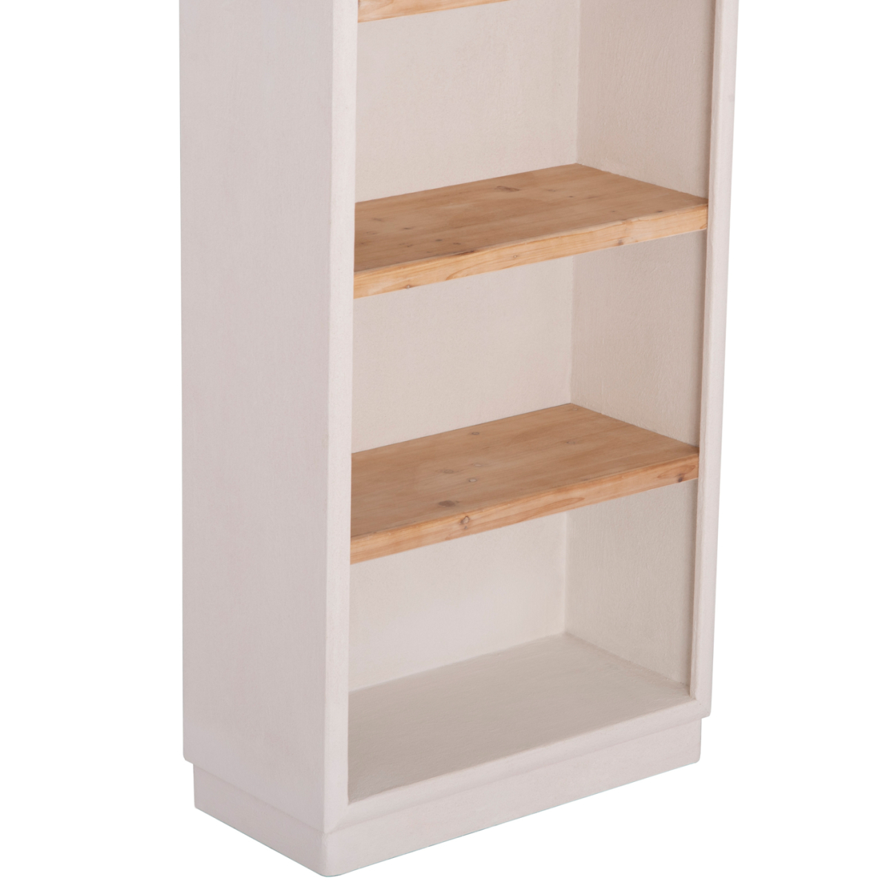 SHELVES RACK SERIES SANTORINI HM18044 MDF IN OFF-WHITE-SHELVES MADE OF FIR WOOD IN NATURAL COLOR 80x38x188.5Hcm. [8]