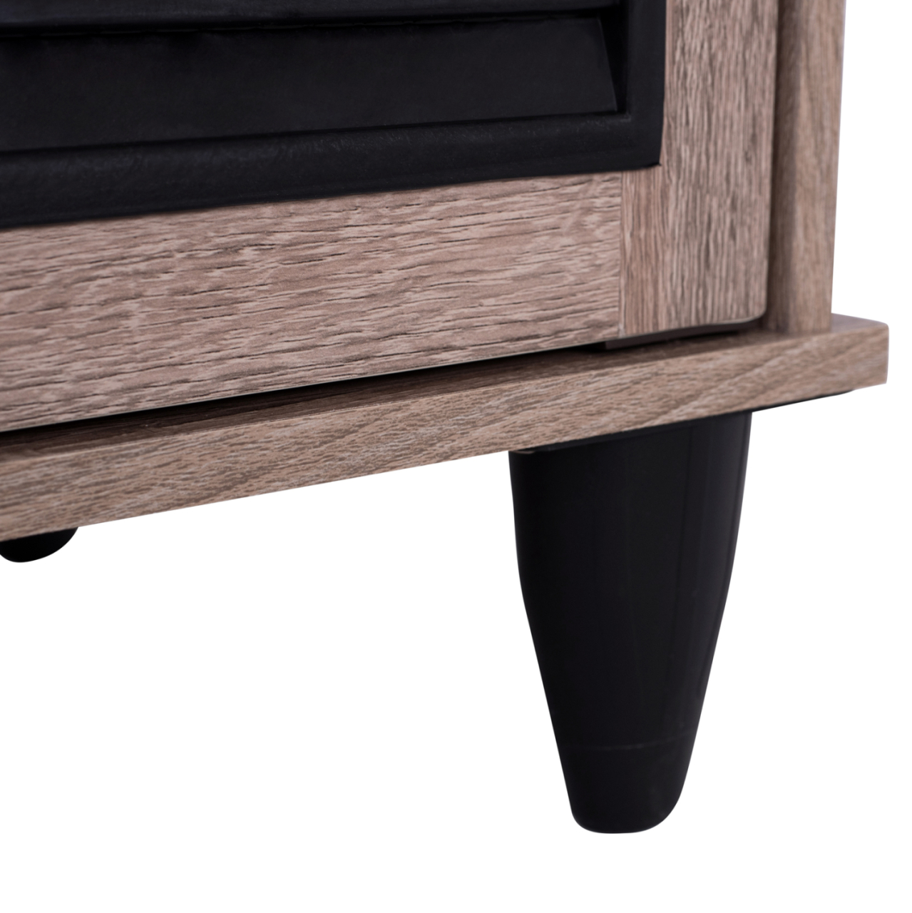 Shoe Cabinet 3 Door MCKENNA HM2267.02 melamine Sonama - black color 112x30x68,5 cm [7]