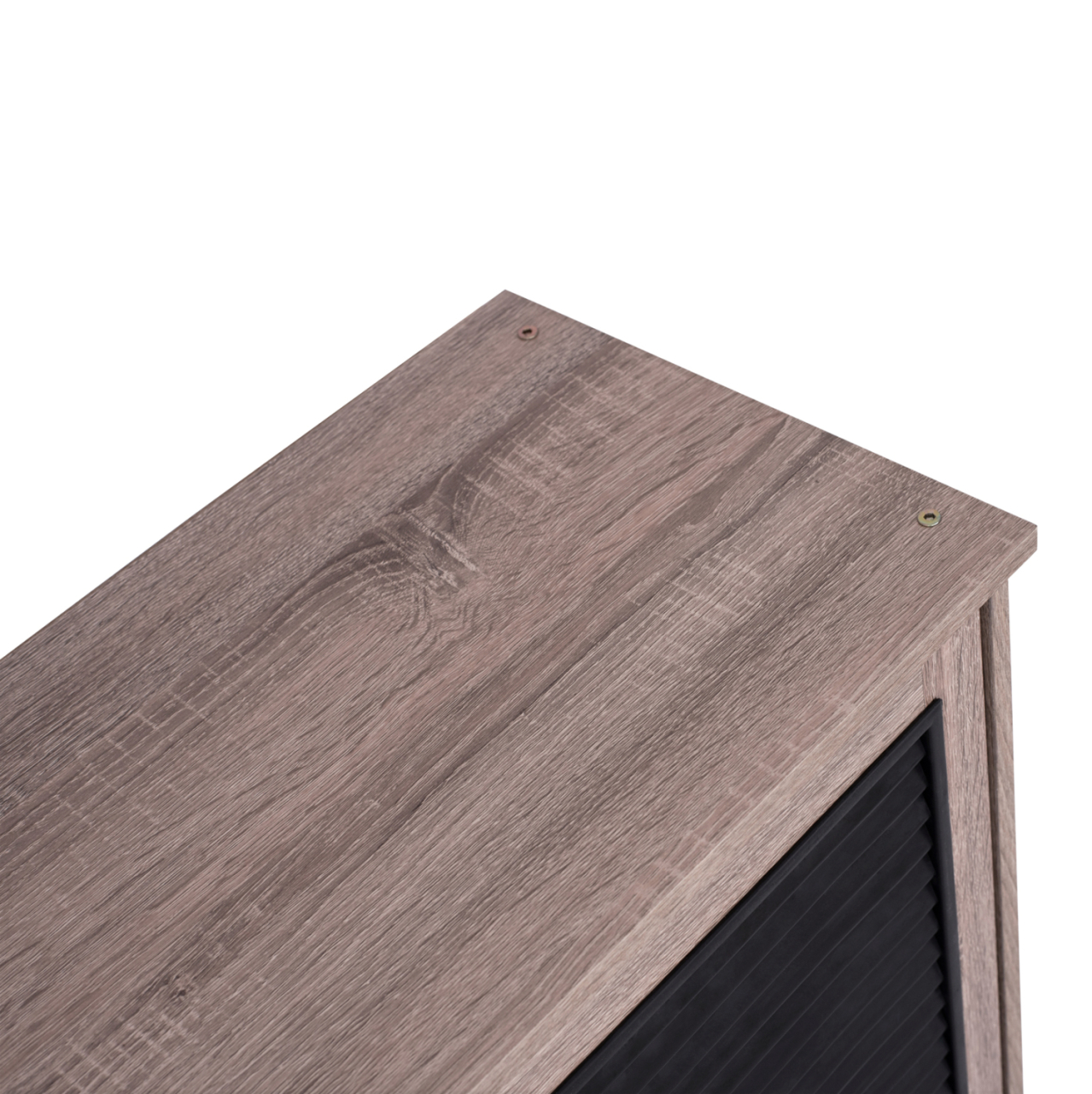 Shoe Cabinet 3 Door MCKENNA HM2267.02 melamine Sonama - black color 112x30x68,5 cm [6]