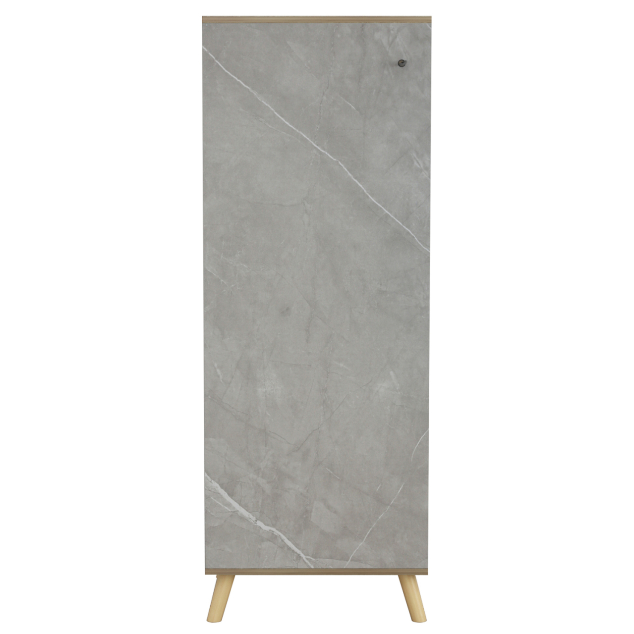 SHOE CABINET ALVARO HM8954.11 MELAMINE IN SONAMA-STONE TEXTURE 50Χ38Χ135Hcm. [4]