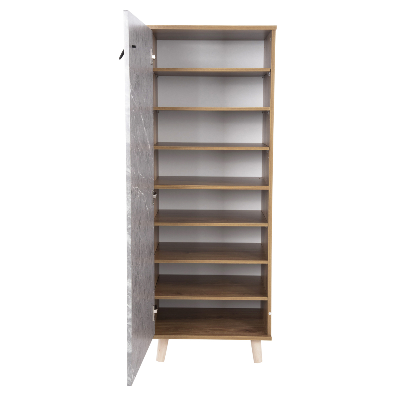SHOE CABINET ALVARO HM8954.12 MELAMINE IN SONAMA-STONE TEXTURE 50Χ38Χ135Hcm. [5]