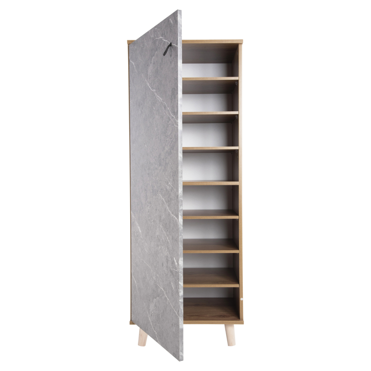 SHOE CABINET ALVARO HM8954.12 MELAMINE IN SONAMA-STONE TEXTURE 50Χ38Χ135Hcm. [4]