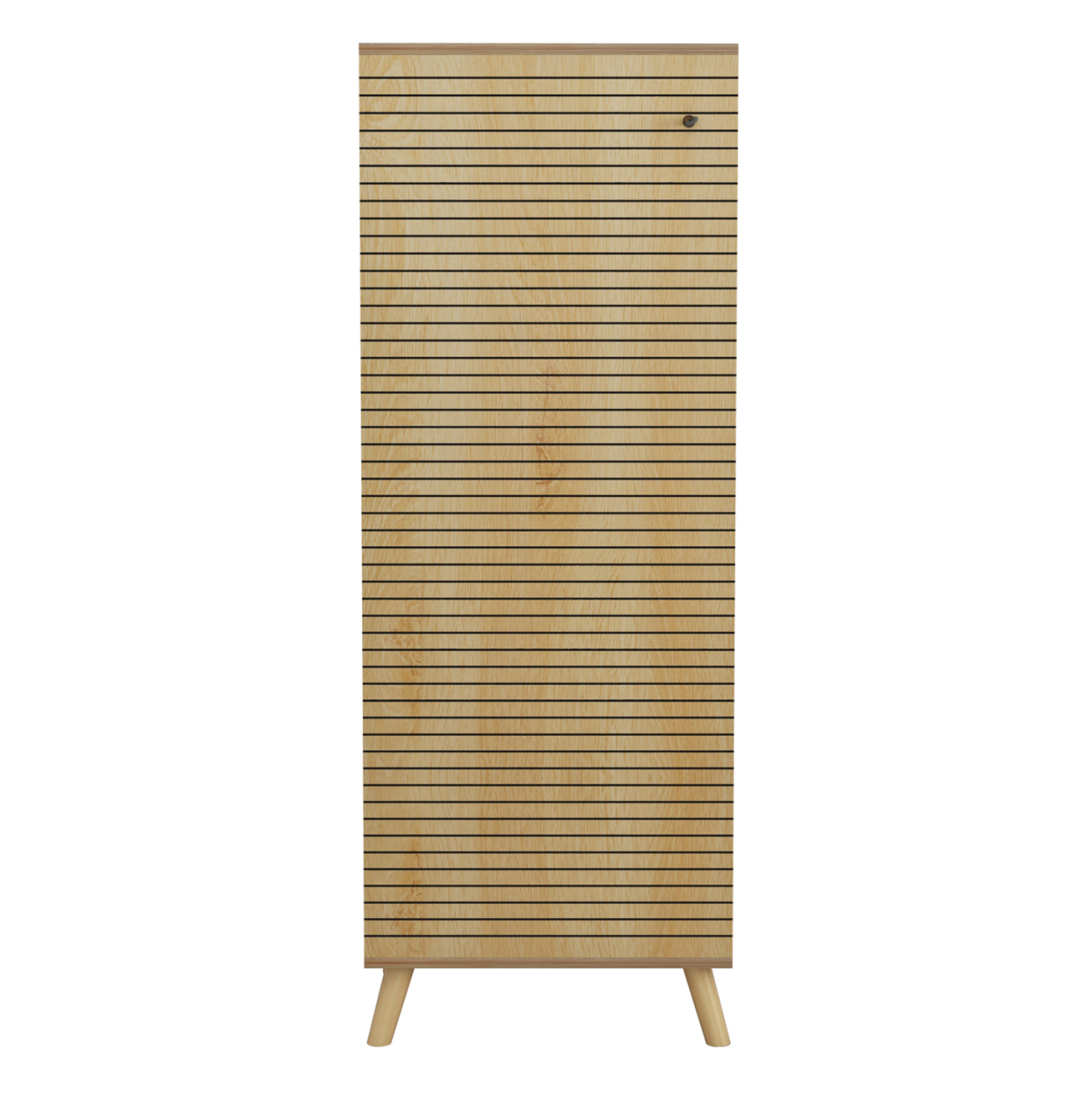 SHOE CABINET ALVARO HM8954.16 MELAMINE IN NATURAL WOOD COLOR 50Χ38Χ135Hcm. [4]