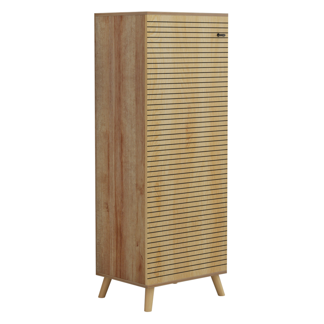 SHOE CABINET ALVARO HM8954.16 MELAMINE IN NATURAL WOOD COLOR 50Χ38Χ135Hcm. [6]