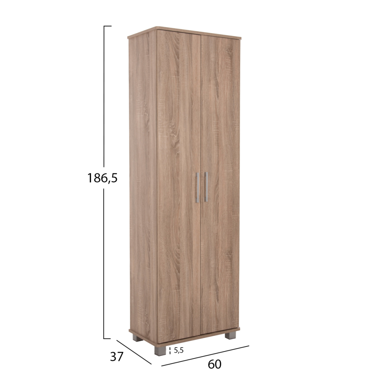 SHOE CABINET CLUSE HM2403.20 MELAMINE IN SONAMA OAK COLOR 60Χ37Χ186,5Hcm. [2]
