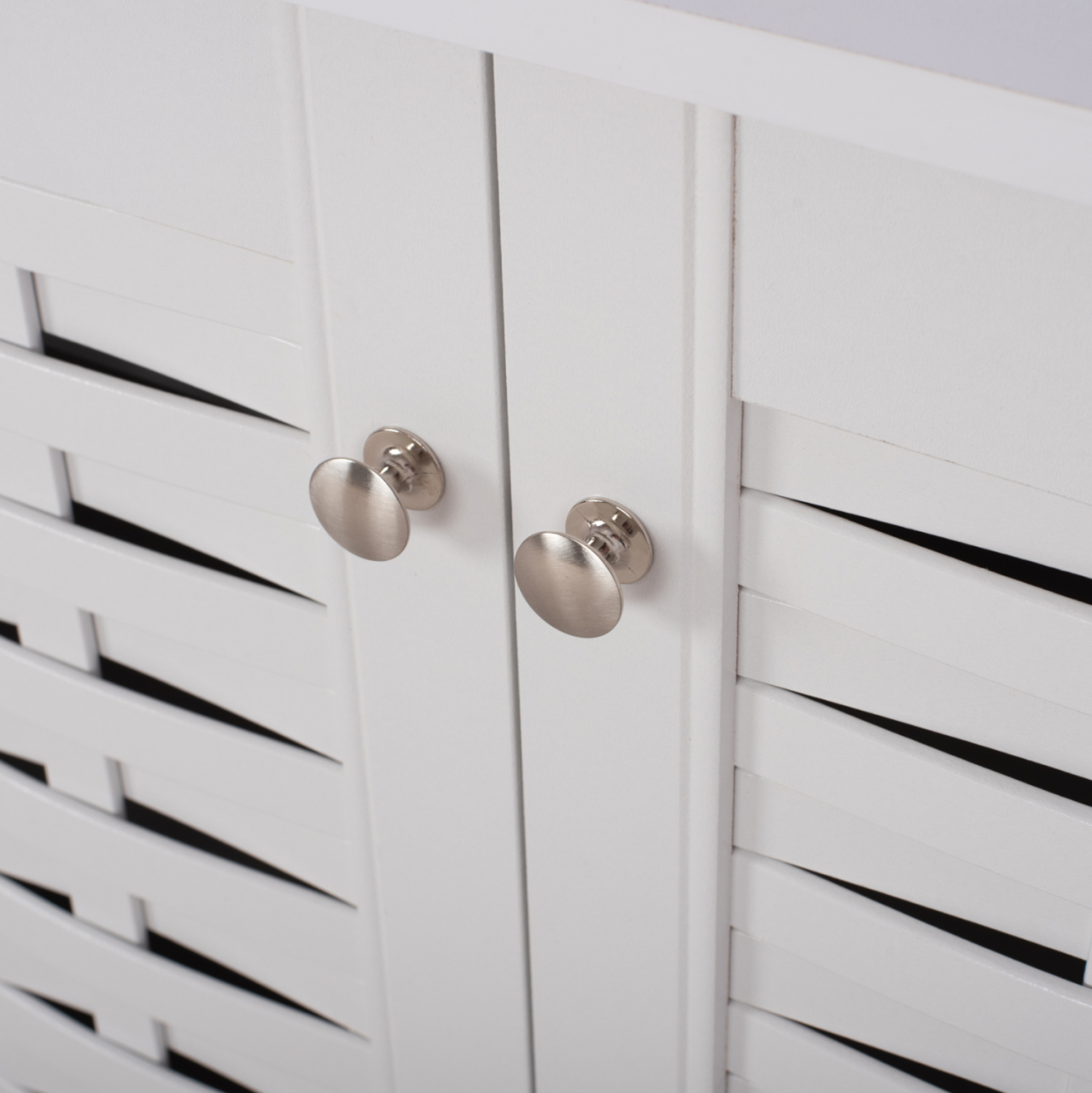SHOE CABINET IGGY MELAMINE 3-DOOR WHITE WITH LEGS 114Χ34Χ68Hcm.HM2211.05 [5]