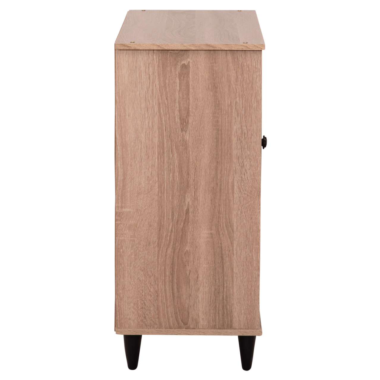 SHOE CABINET MCKENNA HM2266.02 MELAMINE IN SONAMA-BLACK 77x30x69Hcm. [4]
