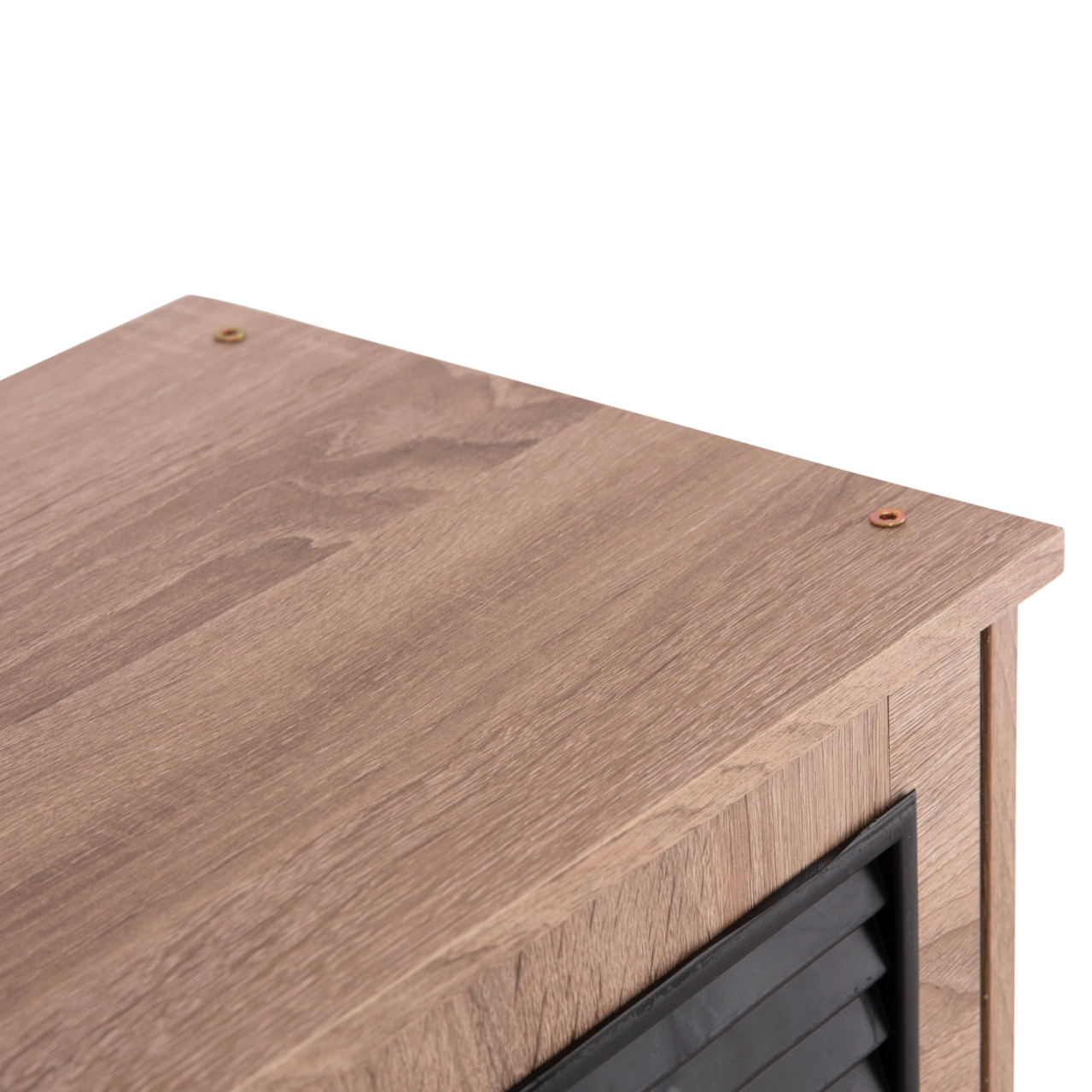 SHOE CABINET MCKENNA HM2266.02 MELAMINE IN SONAMA-BLACK 77x30x69Hcm. [8]