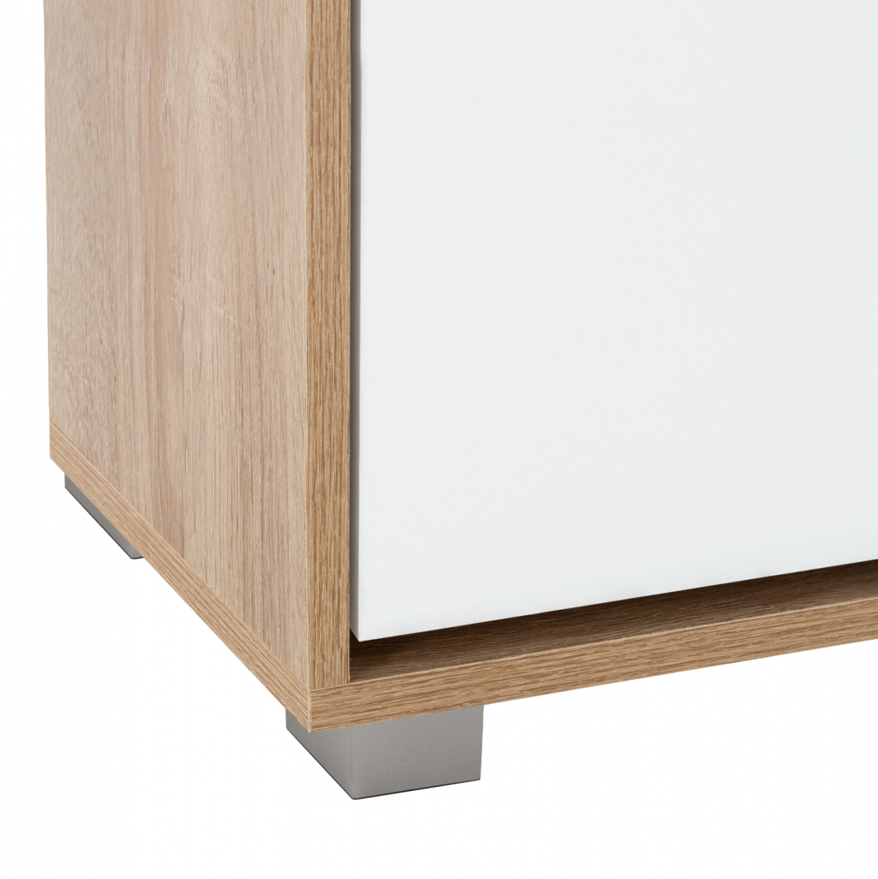Shoe Cabinet Melamine 3seater HM2221.06 Sonama-White 62x24x110cm [7]