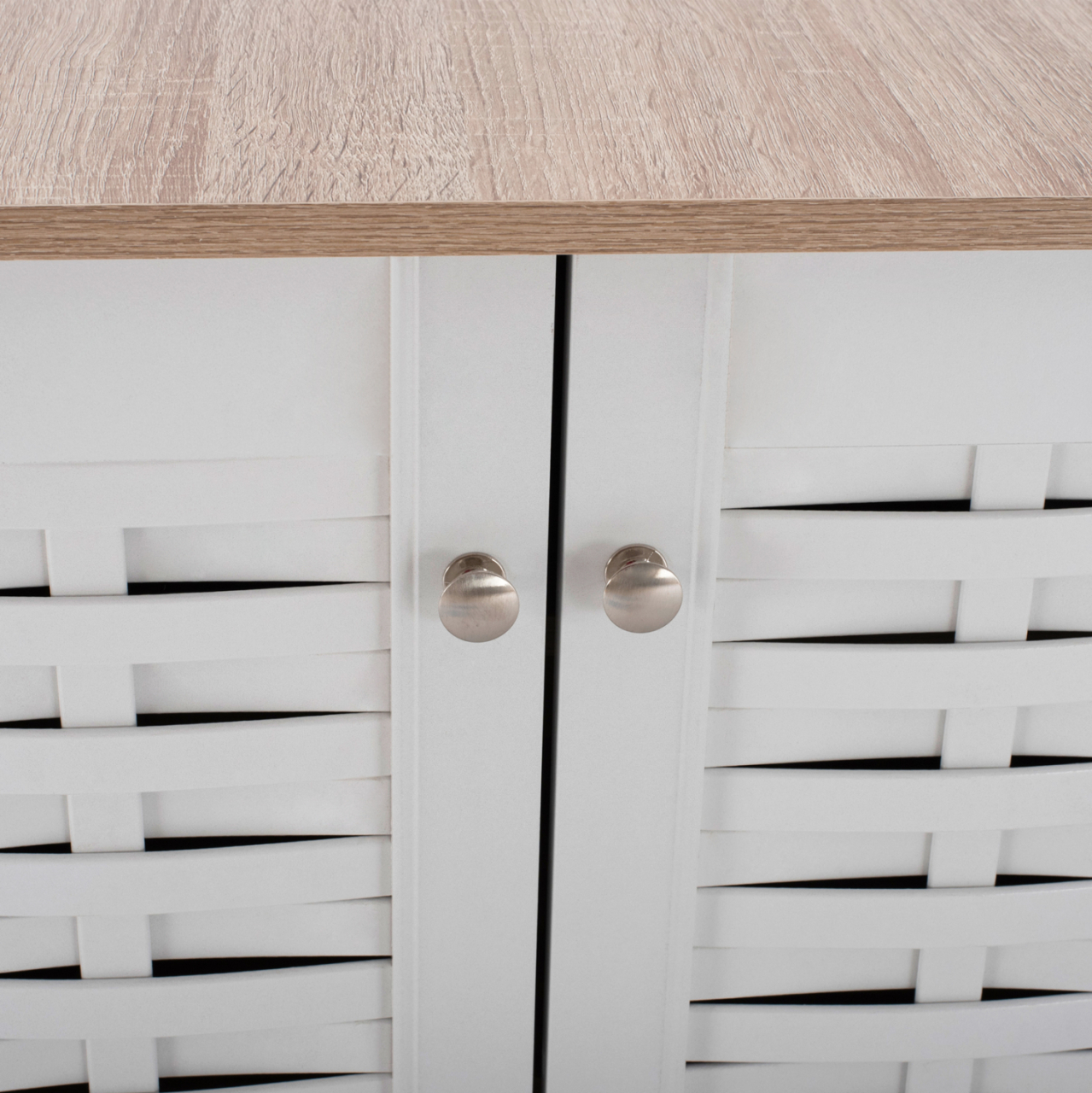 Shoe Cabinet Melamine with 3 Doors HM2211.06 Sonama-White 114,5x34x68cm [7]