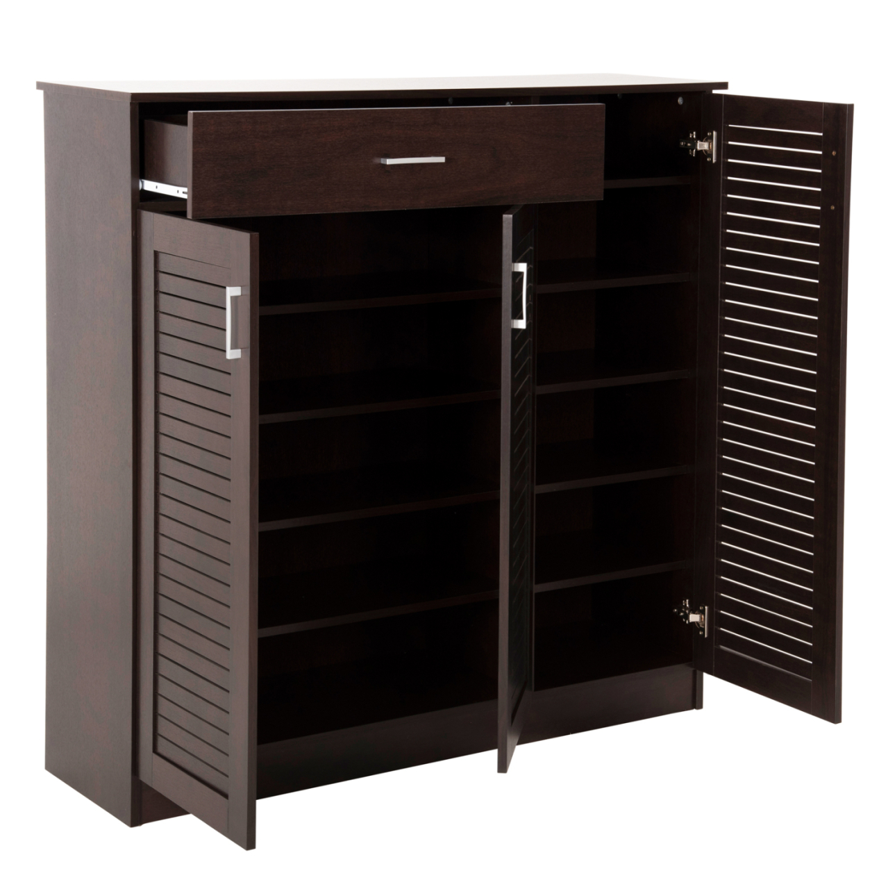 SHOE CABINET PROBY HM9607.01 MELAMINE IN WENGE 120x37,5x121,5Hcm. [5]