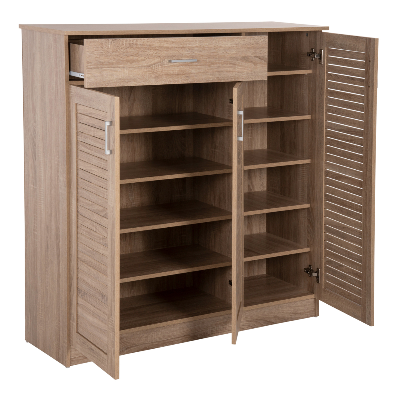 SHOE CABINET PROBY HM9607.02 MELAMINE IN SONOMA 120x37,5x121,5Hcm. [5]