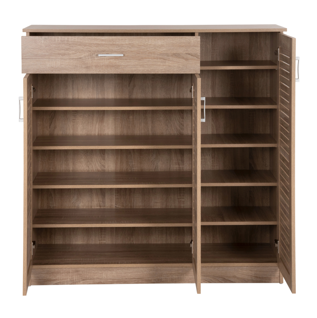 SHOE CABINET PROBY HM9607.02 MELAMINE IN SONOMA 120x37,5x121,5Hcm. [4]