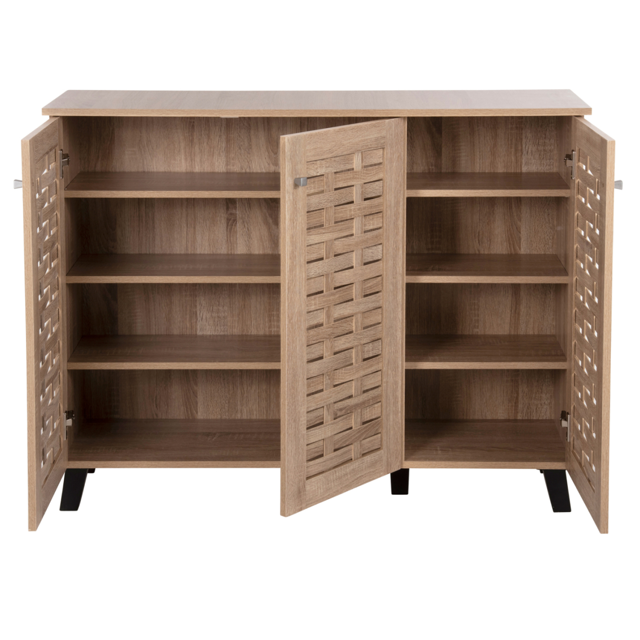 SHOE CABINET PRODY HM9610.02 MELAMINE IN SONAMA 3 DOORS 115x34x89Hcm. [5]