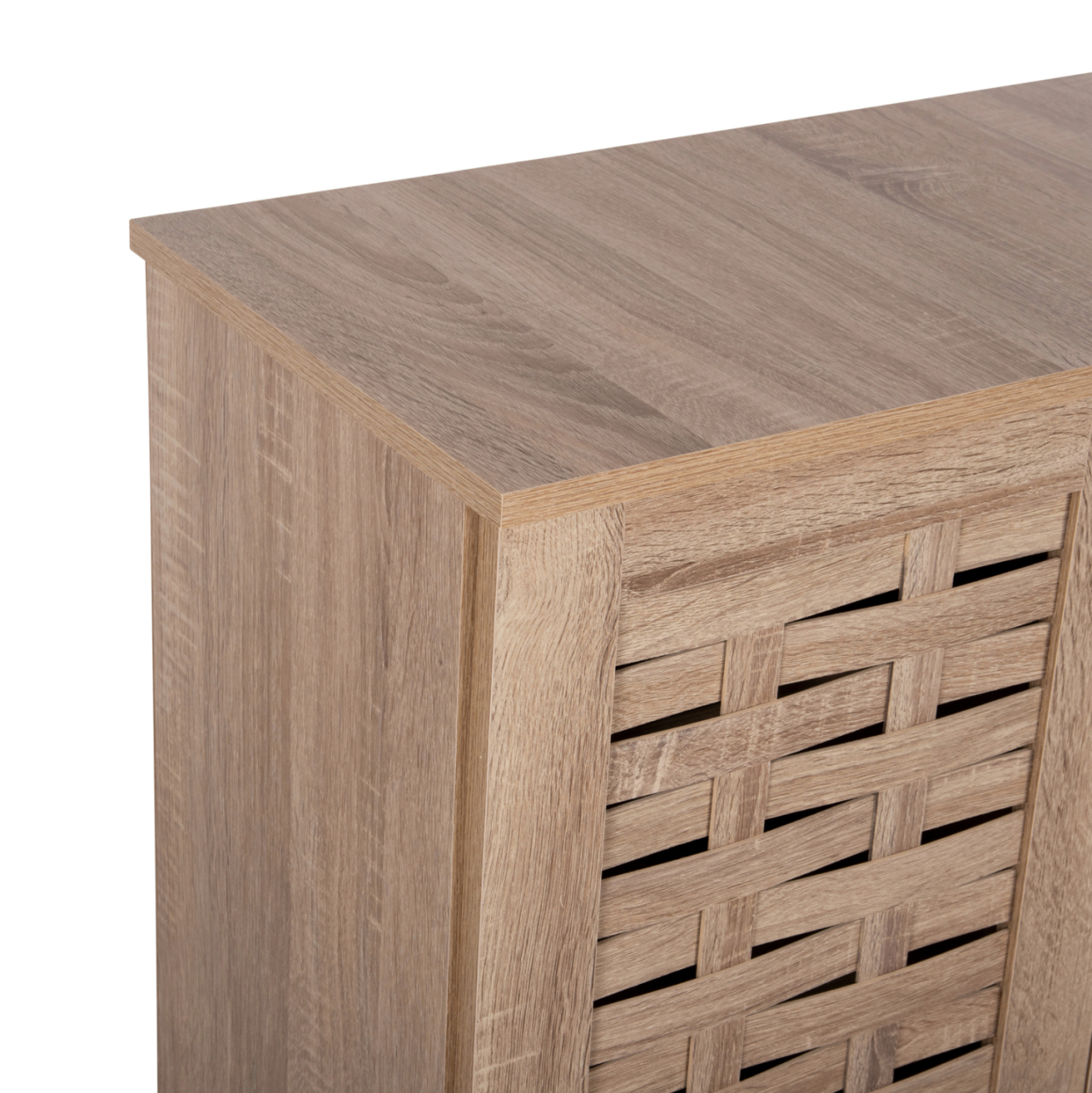 SHOE CABINET PRODY HM9610.02 MELAMINE IN SONAMA 3 DOORS 115x34x89Hcm. [7]