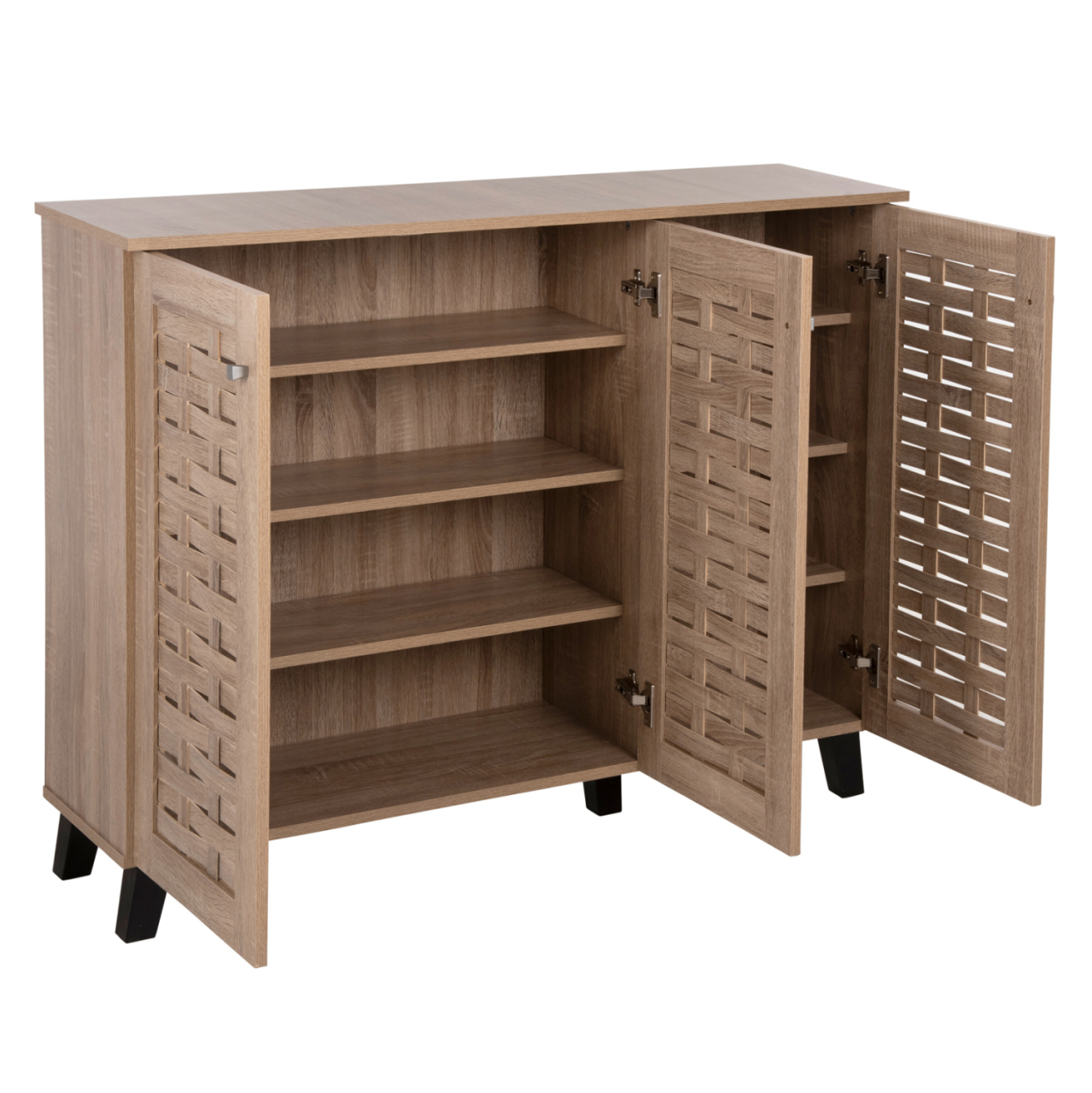 SHOE CABINET PRODY HM9610.02 MELAMINE IN SONAMA 3 DOORS 115x34x89Hcm. [4]