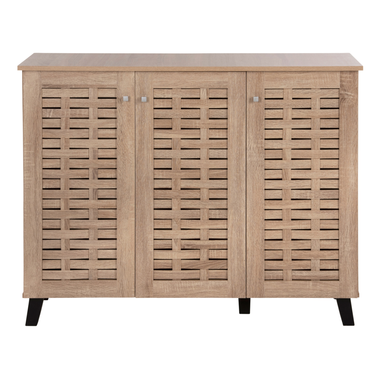 SHOE CABINET PRODY HM9610.02 MELAMINE IN SONAMA 3 DOORS 115x34x89Hcm. [3]