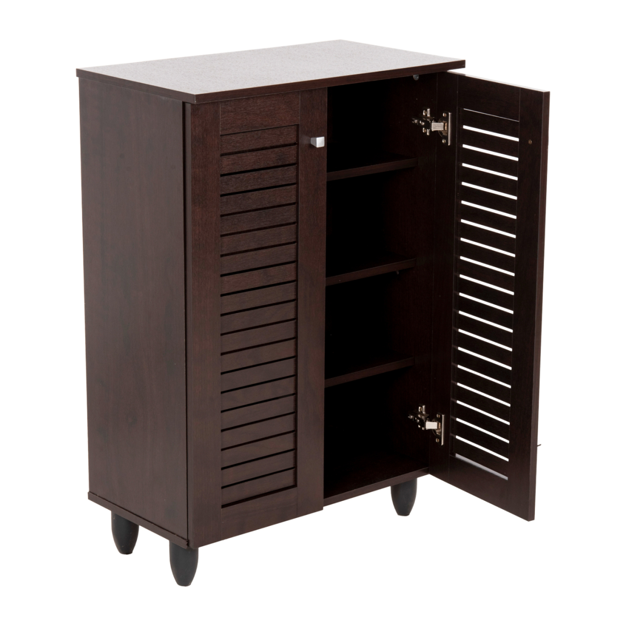 SHOE CABINET PROLLY HM9608.01 MELAMINE IN WENGE-2 DOORS-4 SHELVES 60x34x88Hcm. [5]