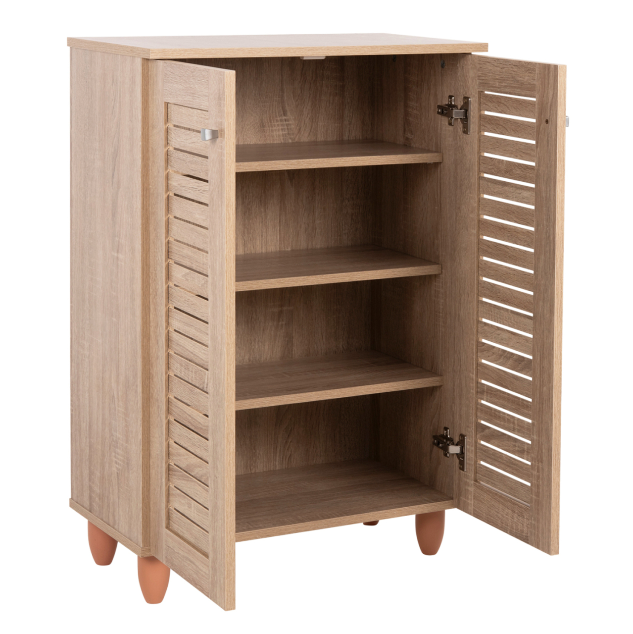 SHOE CABINET PROLLY HM9608.02 MELAMINE IN SONAMA-2 DOORS-4 SHELVES 60x34x88Hcm. [5]