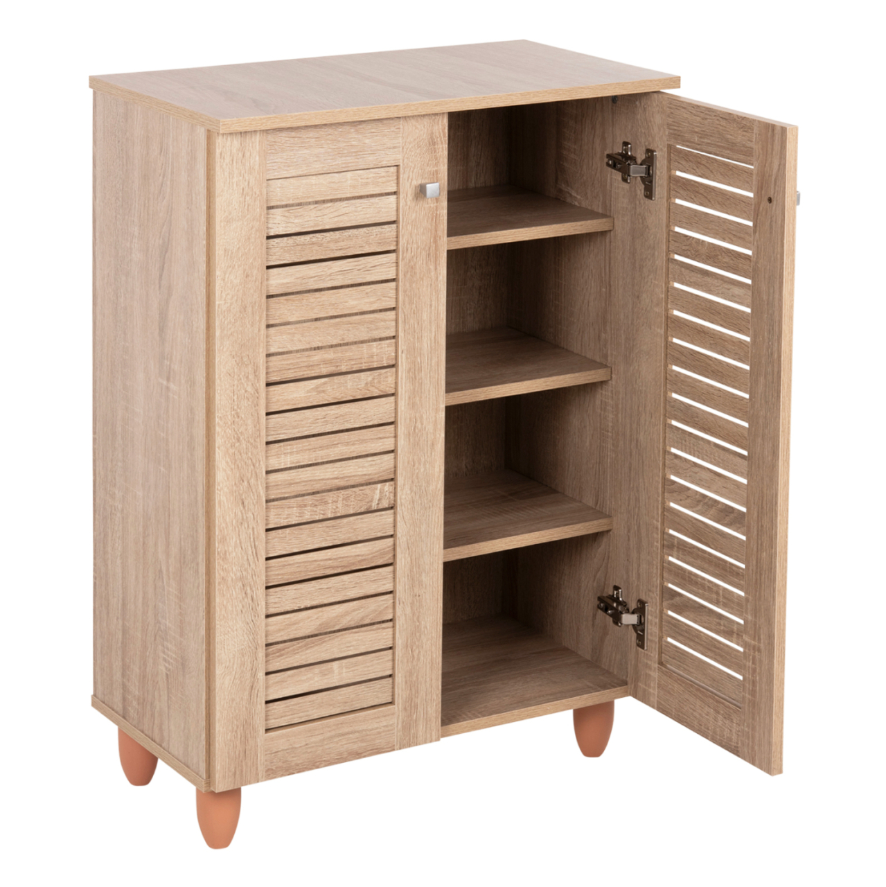SHOE CABINET PROLLY HM9608.02 MELAMINE IN SONAMA-2 DOORS-4 SHELVES 60x34x88Hcm. [4]