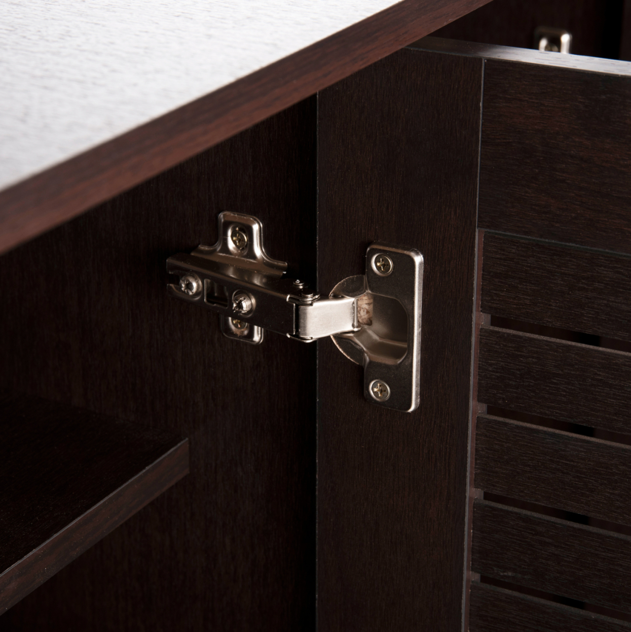 SHOE CABINET PROLLY HM9609.01 MELAMINE IN WENGE-3 DOORS-4 SHELVES 87x32x88Hcm. [6]