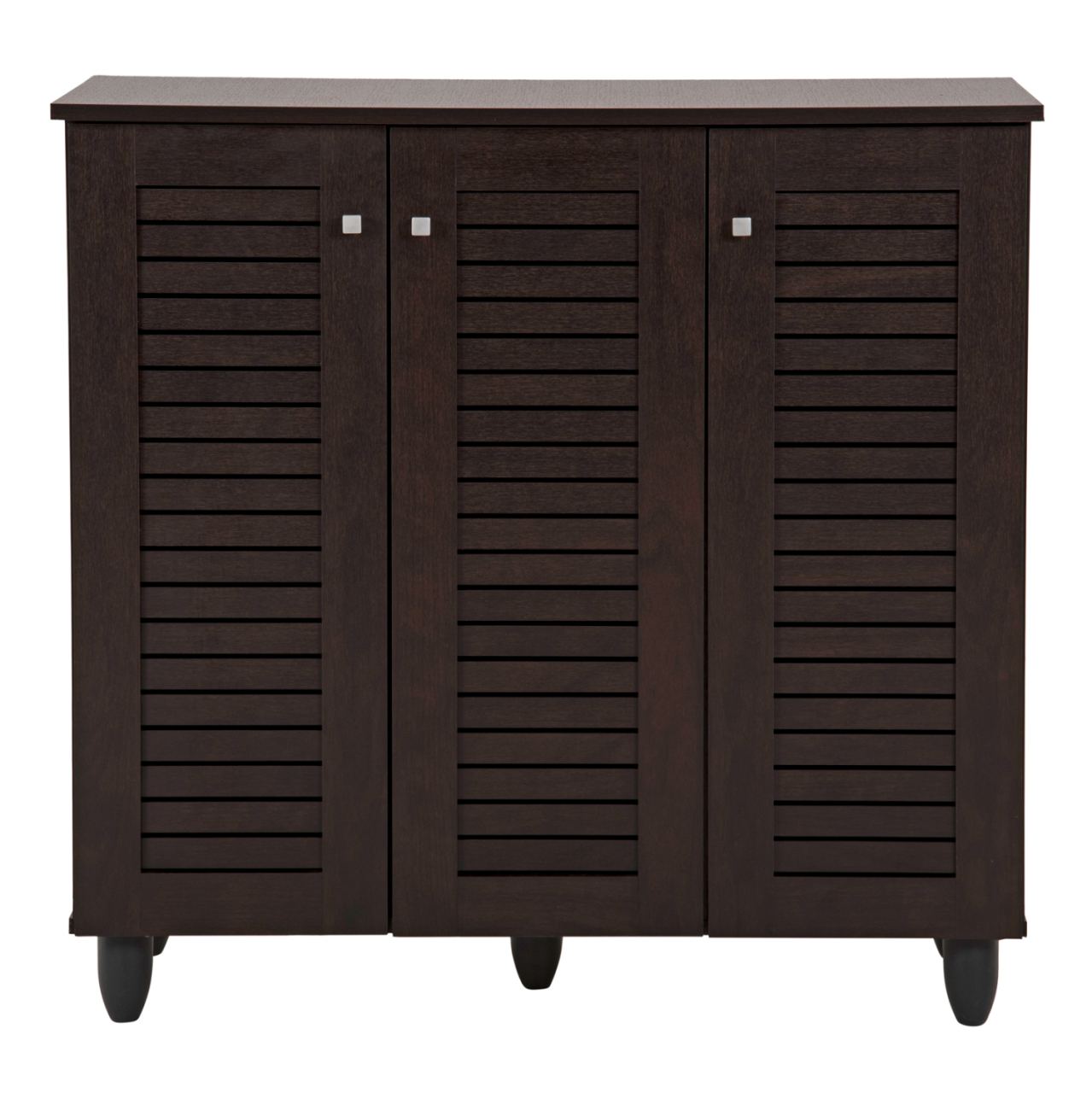 SHOE CABINET PROLLY HM9609.01 MELAMINE IN WENGE-3 DOORS-4 SHELVES 87x32x88Hcm. [3]