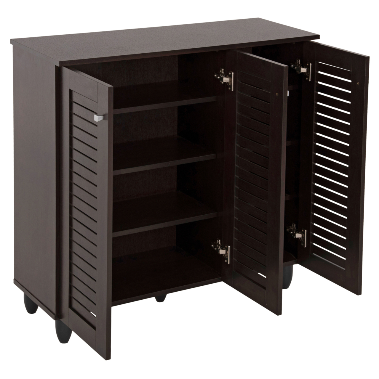 SHOE CABINET PROLLY HM9609.01 MELAMINE IN WENGE-3 DOORS-4 SHELVES 87x32x88Hcm. [5]