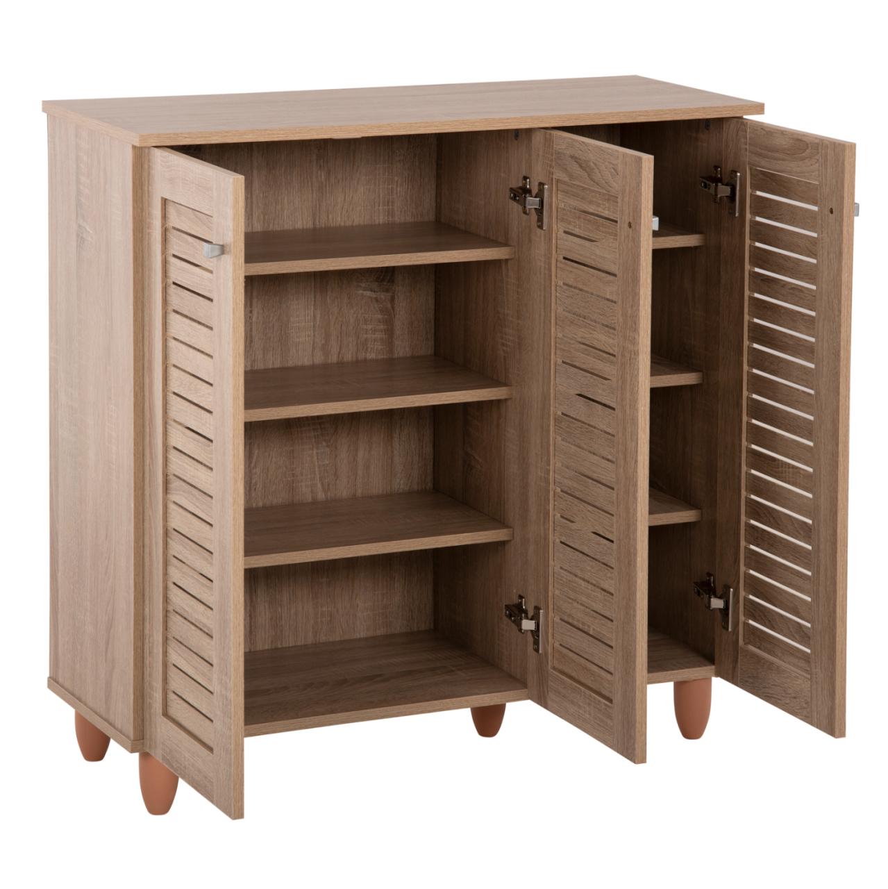 SHOE CABINET PROLLY HM9609.02 MELAMINE IN SONOMA-3 DOORS-4 SHELVES 87x32x88Hcm. [4]