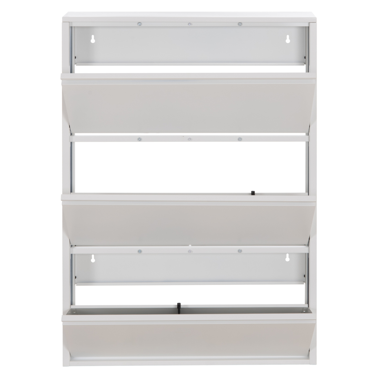 SHOE CABINET STARK HM6633.02 METAL IN WHITE--3 MAGNETIC DOORS 71x15x103Hcm. [4]