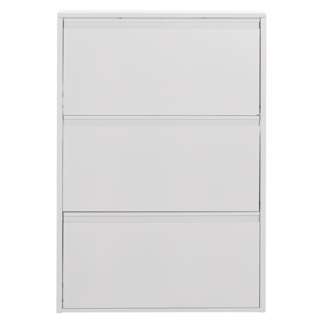 SHOE CABINET STARK HM6633.02 METAL IN WHITE--3 MAGNETIC DOORS 71x15x103Hcm. [3]