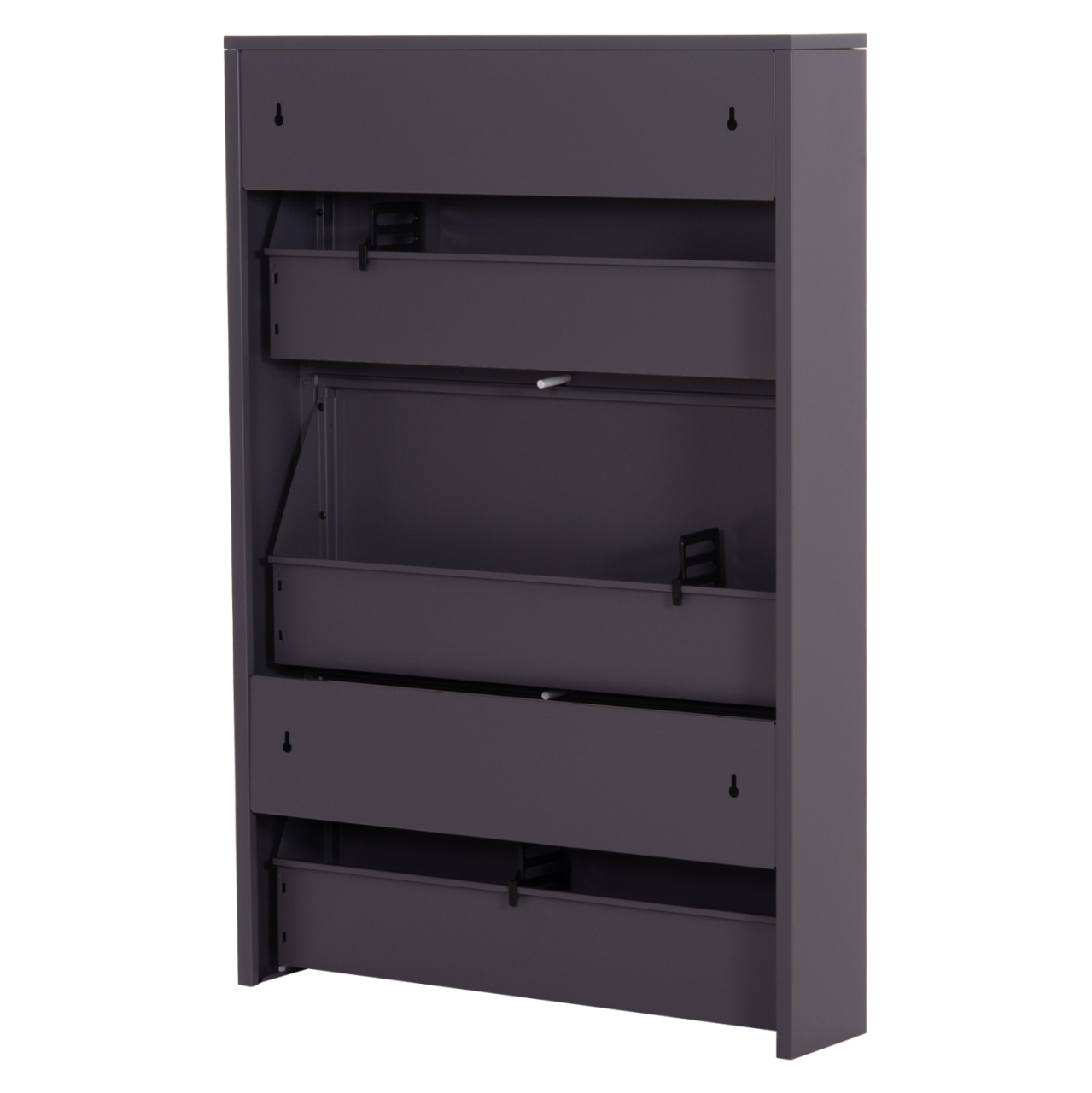 SHOE CABINET STARK HM6633.03 METAL IN ANTHRACITE--3 MAGNETIC DOORS 71x15x103Hcm. [4]