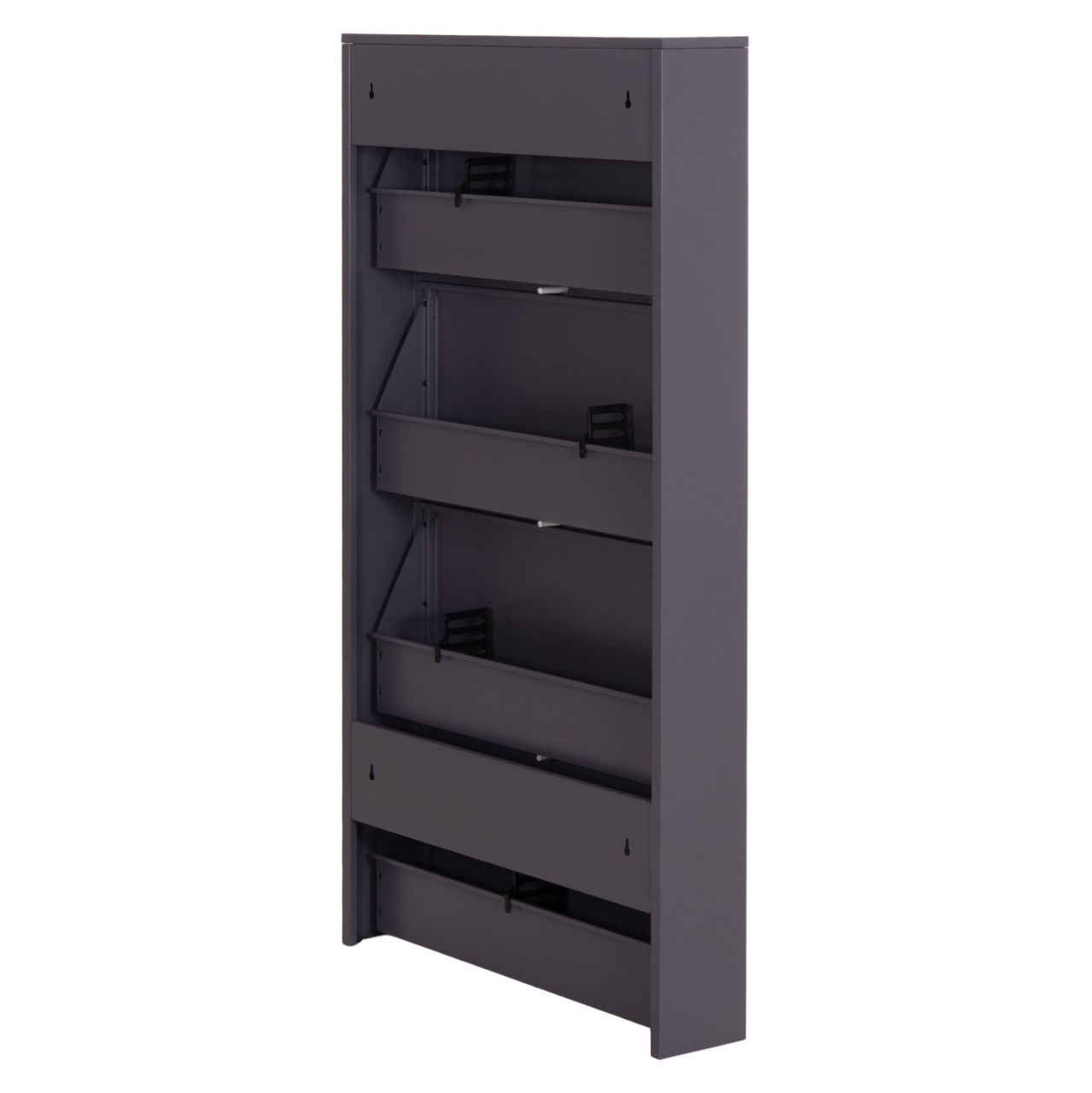 SHOE CABINET STARK HM6634.03 METAL IN ANTHRACITE--4 MAGNETIC DOORS 71x15x137Hcm. [5]