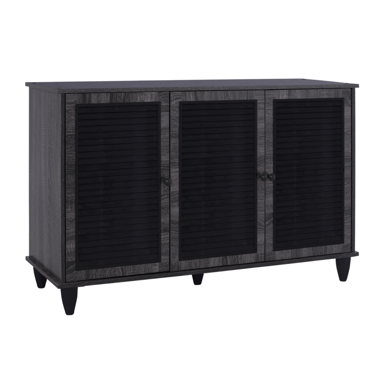 Shoe Cabinet Wooden 3 Door HM2267.01 Grey color 112x30x68,5 cm [1]