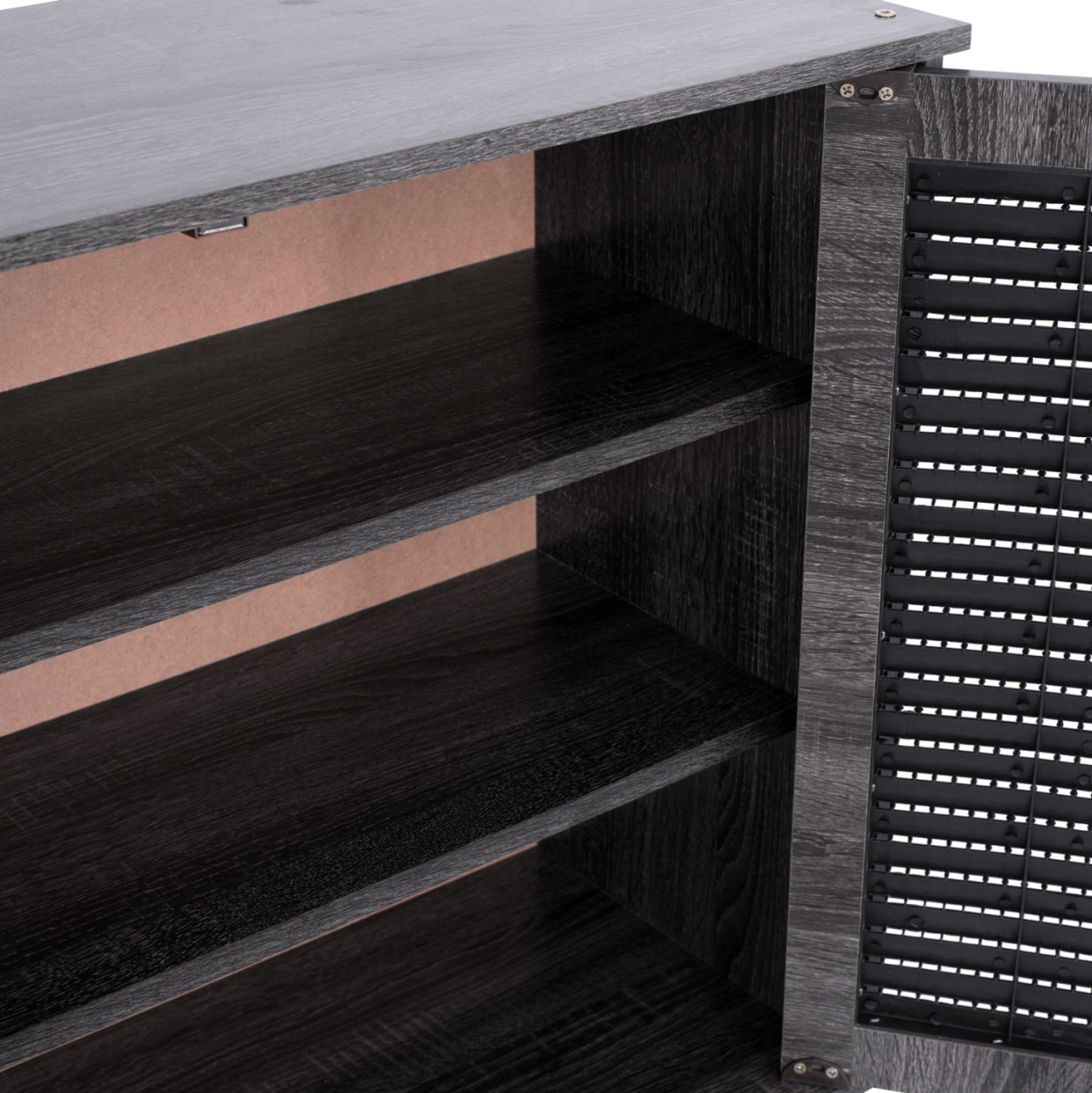 Shoe Cabinet Wooden 3 Door HM2267.01 Grey color 112x30x68,5 cm [5]