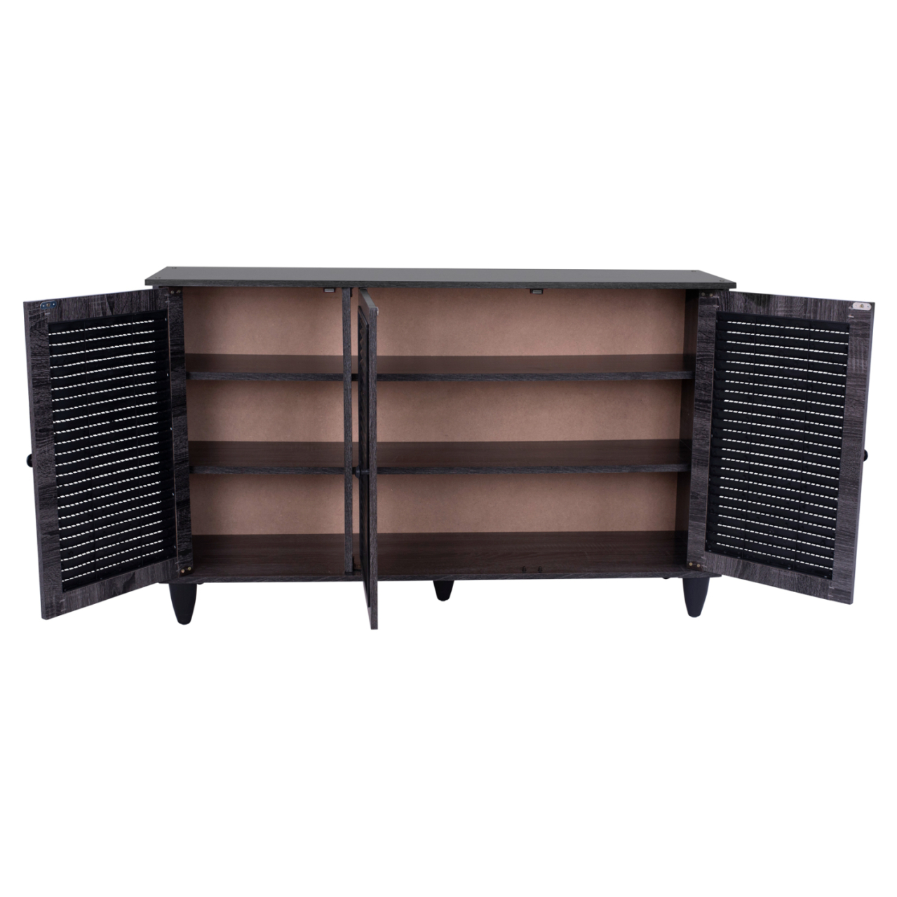 Shoe Cabinet Wooden 3 Door HM2267.01 Grey color 112x30x68,5 cm [4]