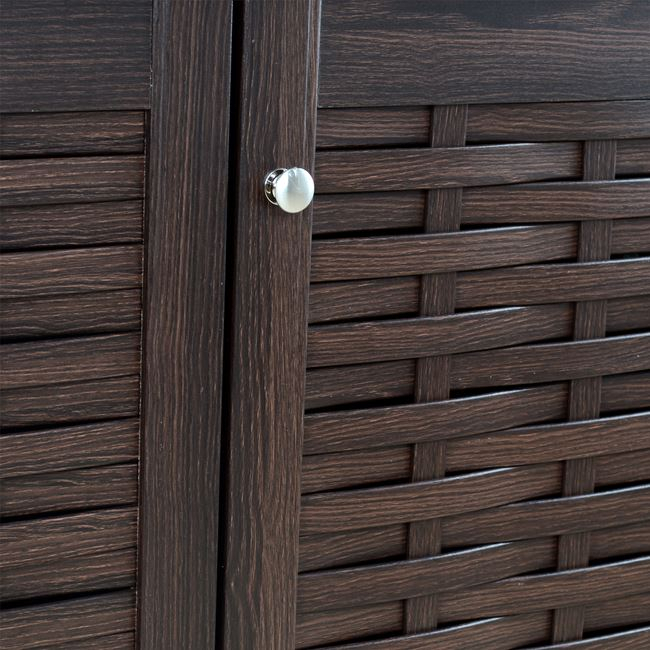 Shoe Cabinet Wooden 3 doors HM2211.01 Wenge 114x34x68 [5]