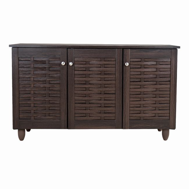Shoe Cabinet Wooden 3 doors HM2211.01 Wenge 114x34x68 [3]