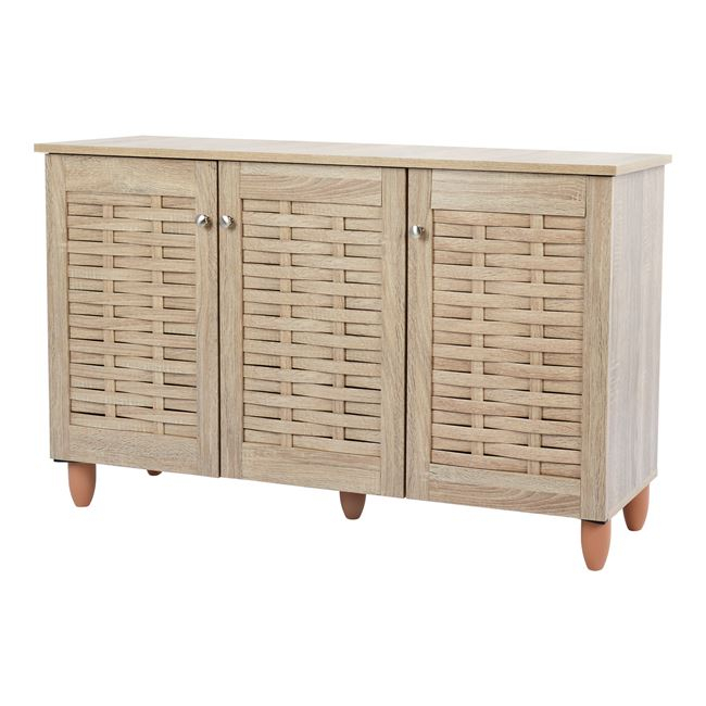 Shoe Cabinet Wooden 3 doors HM2211.02 Sonama 114x34x68 [5]