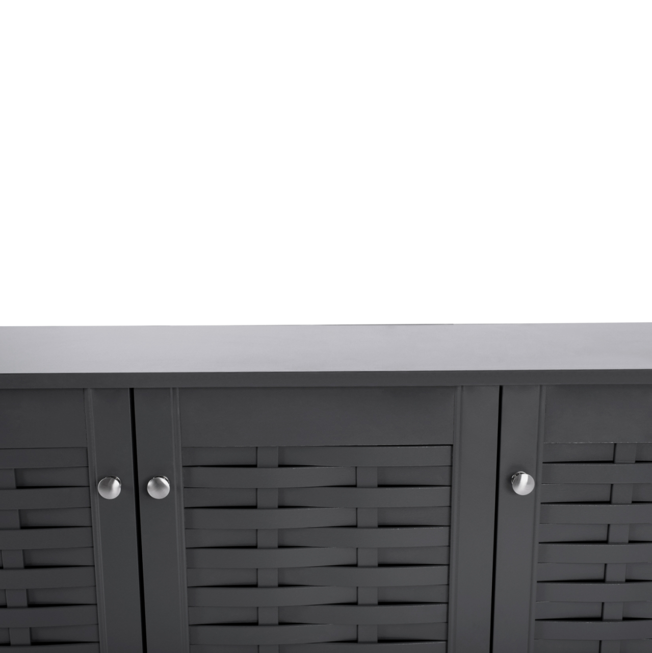 Shoe Cabinet Wooden 3 Doors HM2211.10 Grey 114x34x68 [5]