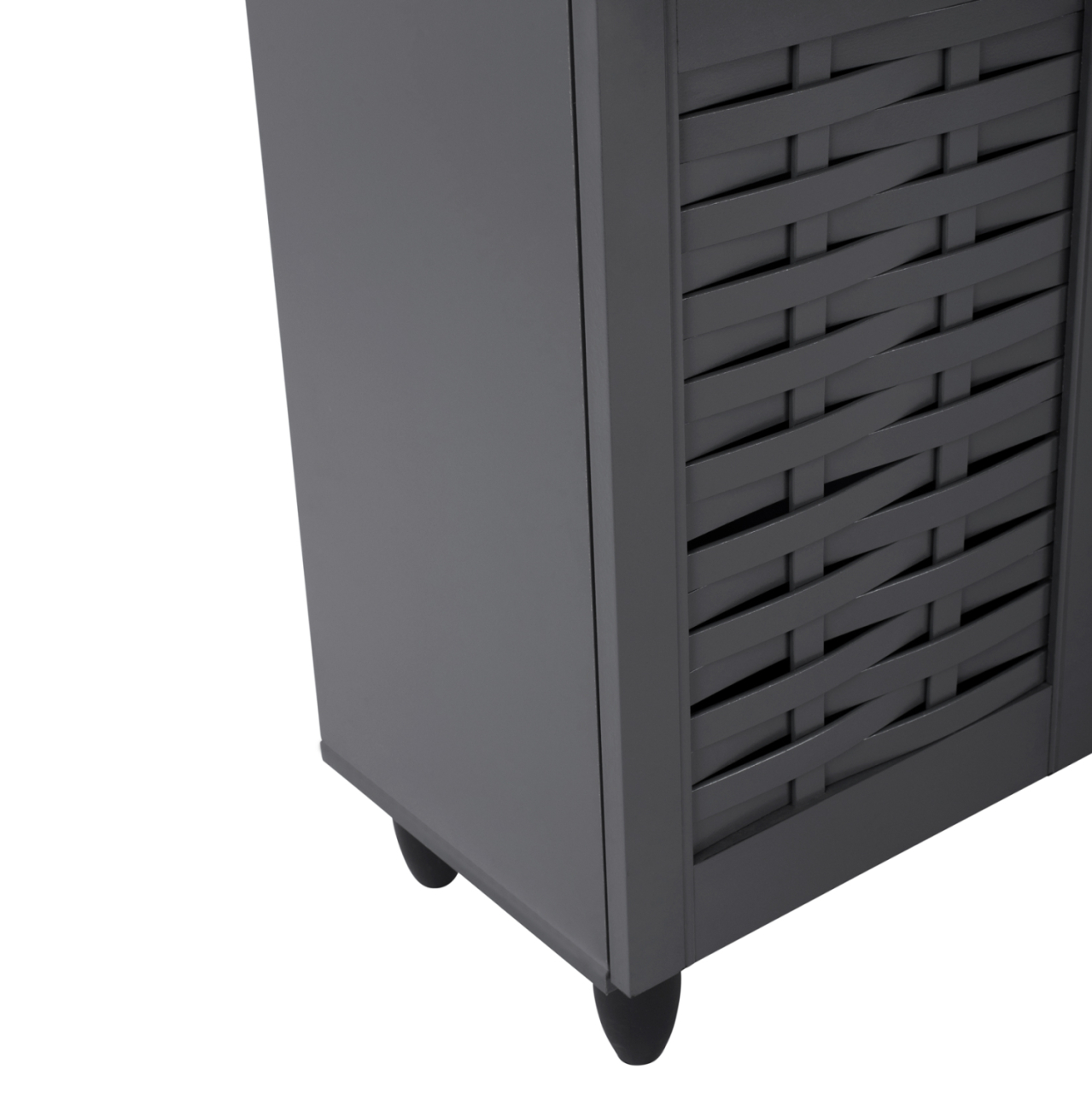 Shoe Cabinet Wooden 3 Doors HM2211.10 Grey 114x34x68 [6]