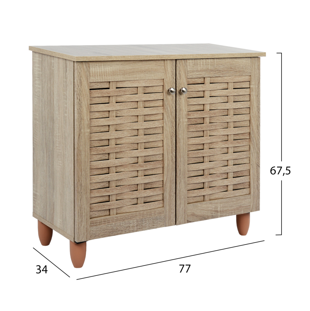 Shoe Cabinet Wooden HM2208.02 sonama 77x34x67.5Hcm. [2]