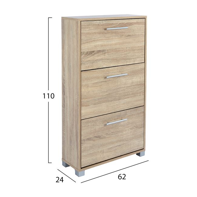 Shoe Cabinet Wooden HM2221.02 Sonama 3Places 62x24x110 [2]
