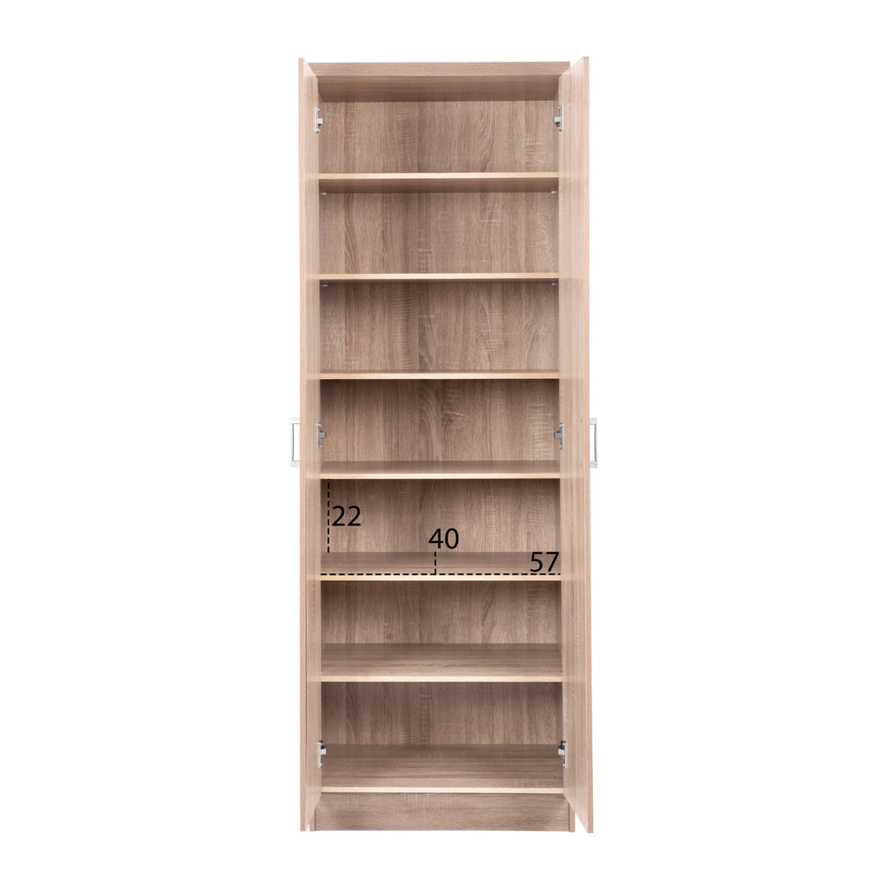 Shoe Cabinet Wooden with 6 shelves 60x43x180.50 Sonama HM2379.02 [3]