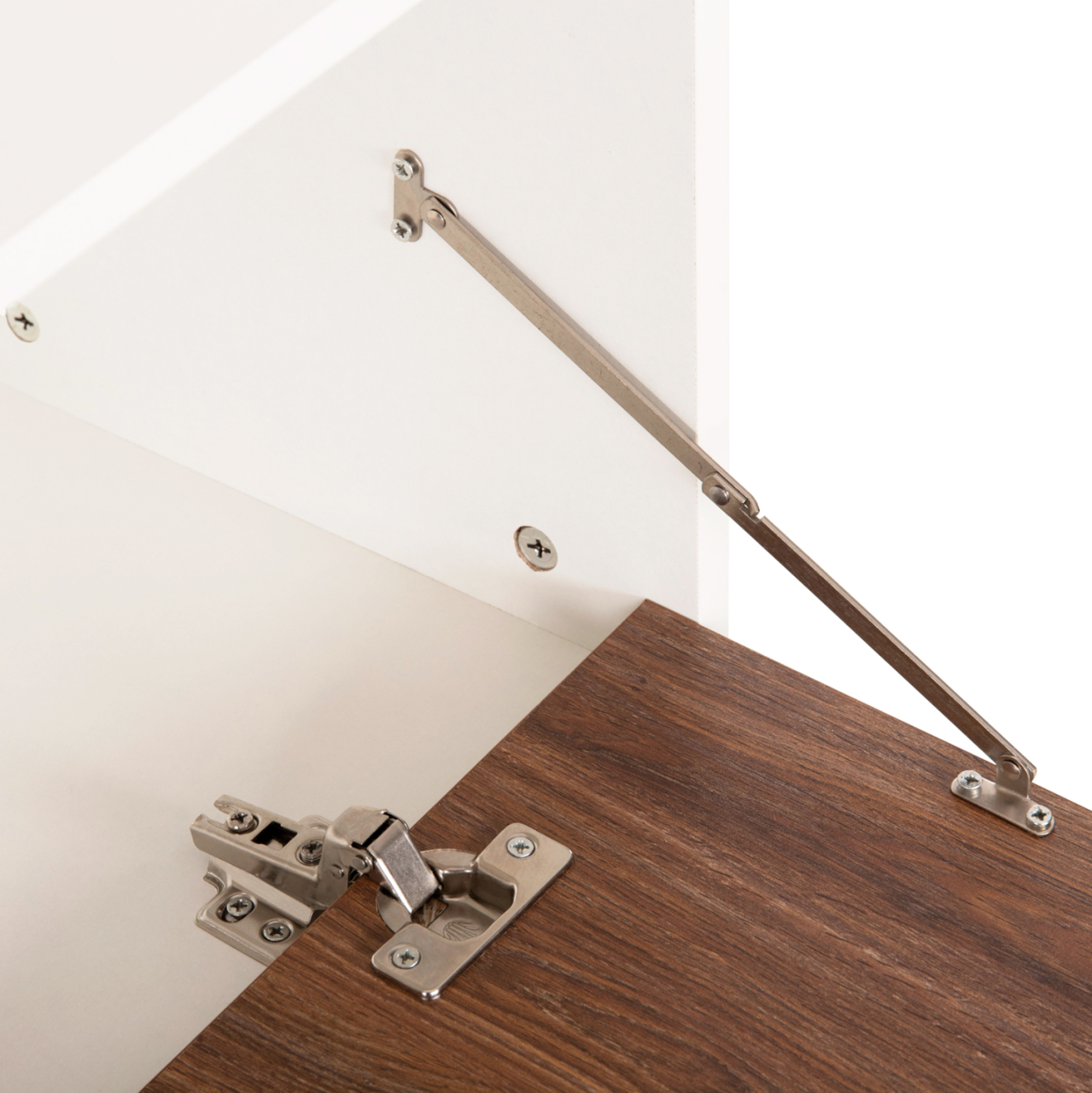 SHOE RACK 3 LEVELS MIRABELL HM8938.11 MELAMINE IN WALNUT-WHITE 90Χ30Χ93Hcm. [5]